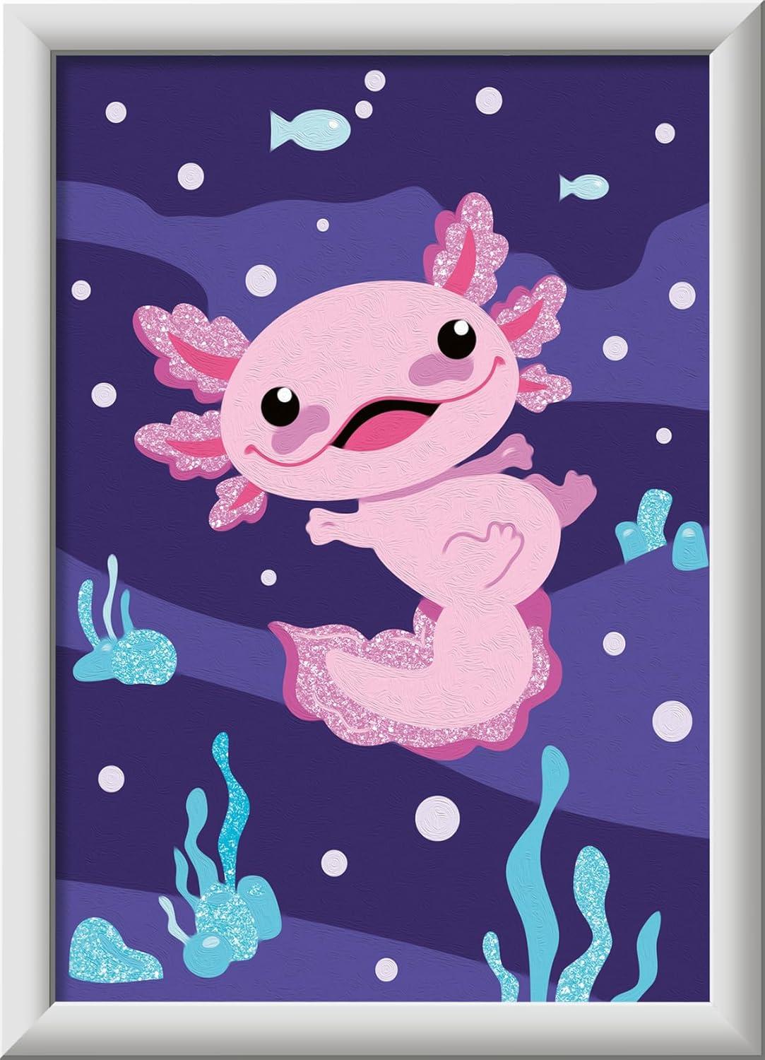 imageRavensburger Axolotl CreArt Paint by Numbers Kit Fun ampamp Easy DIY Art for Kids Age 7 Creative Gift Idea for Birthdays ampamp Holidays