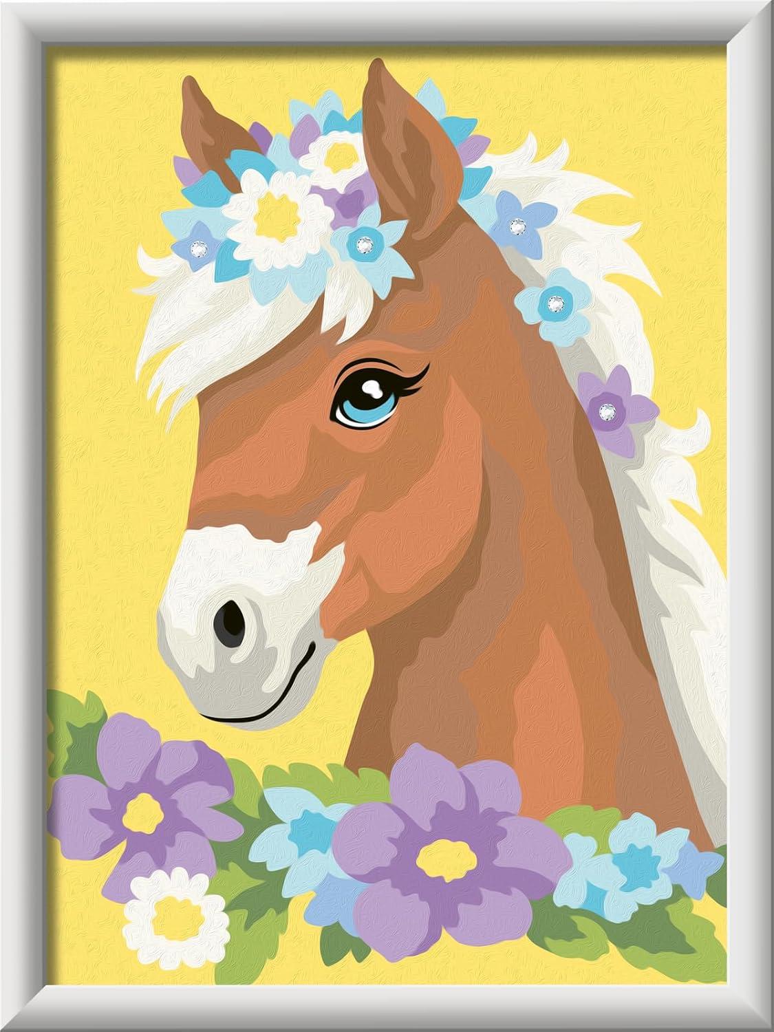 imageRavensburger Horse with Flowers CreArt Paint by Numbers Kit Fun ampamp Easy DIY Art for Kids Age 9 Creative Gift Idea for Birthdays ampamp Holidays
