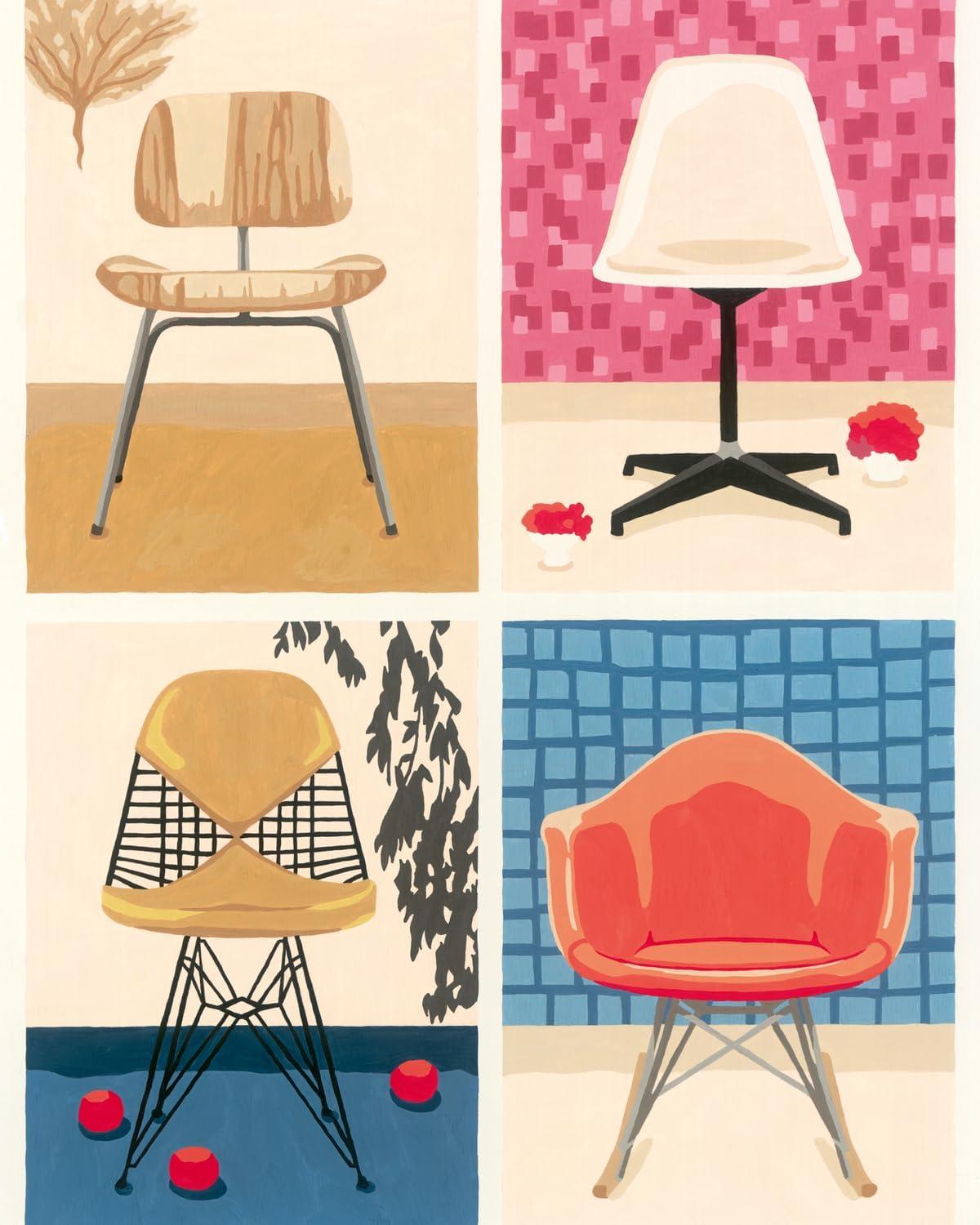imageRavensburger CreArt Eames Take a Seat Paint by Numbers Kit for Adults Painting Arts and Crafts for Ages 12 and Up