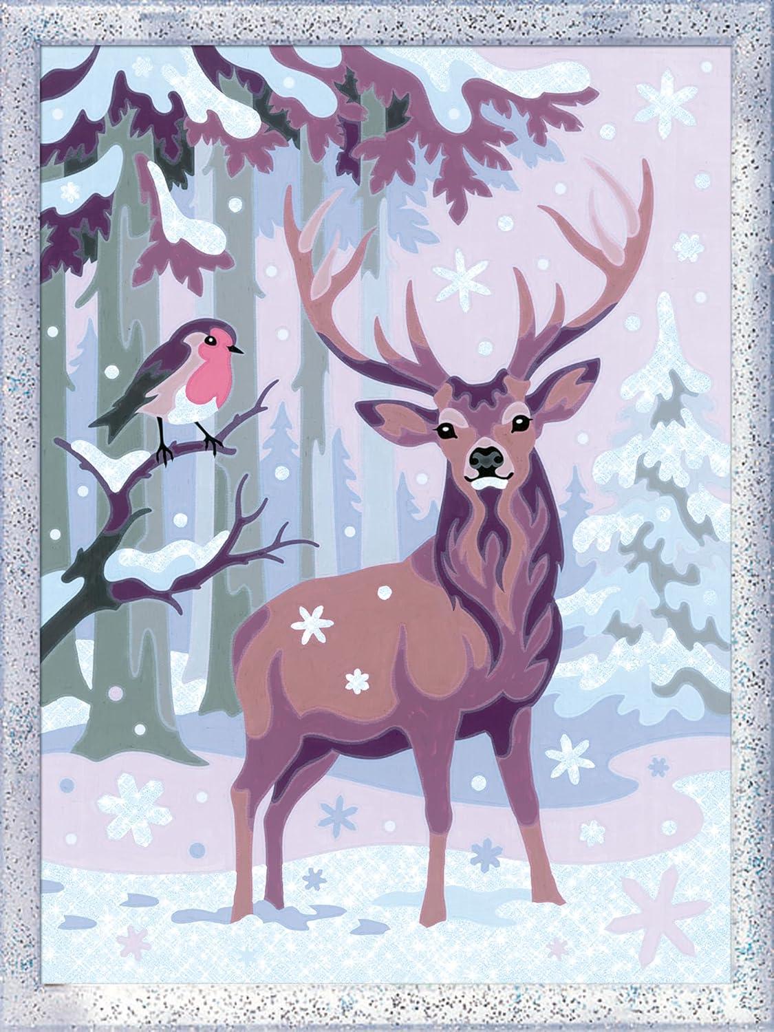 imageRavensburger CreArt Festive Friends Paint by Numbers Kit for Kids 12023086 Painting Arts and Crafts for Ages 9 and Up