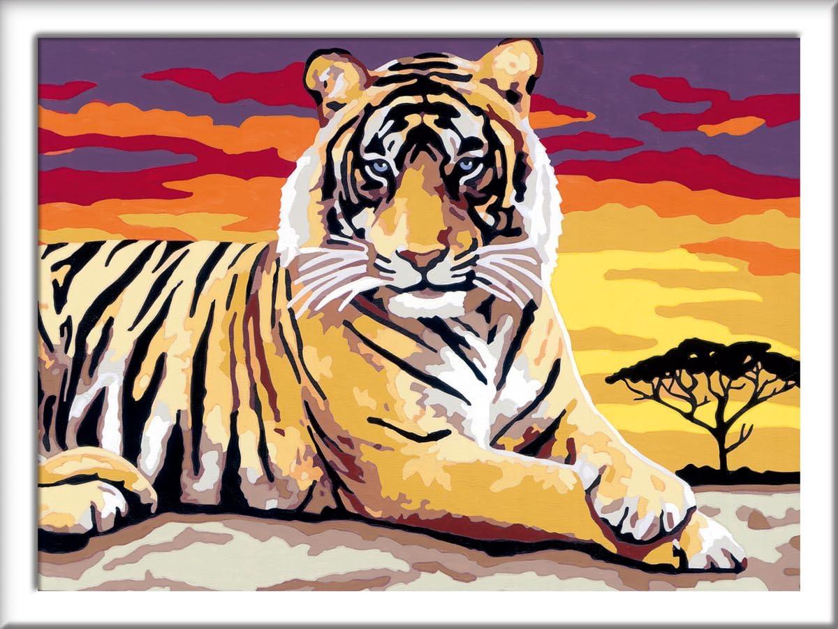 imageRavensburger CreArt Majestic Tiger Paint by Numbers Kit for Kids Painting Arts and Crafts for Ages 11 and Up