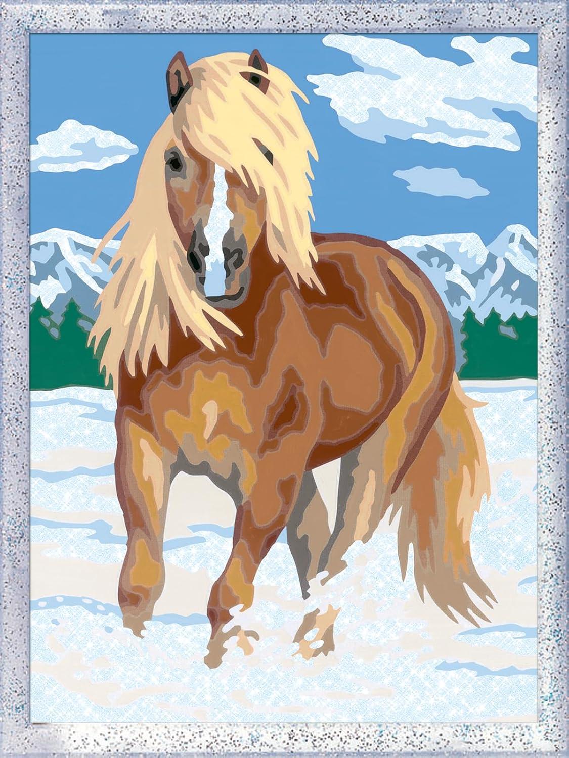 imageRavensburger CreArt The Royal Horse Paint by Numbers Kit Ideal for Kids ampamp Beginners Complete Set DIY Home Art Project Great Gift for Ages 9 and UpRoyal Horse