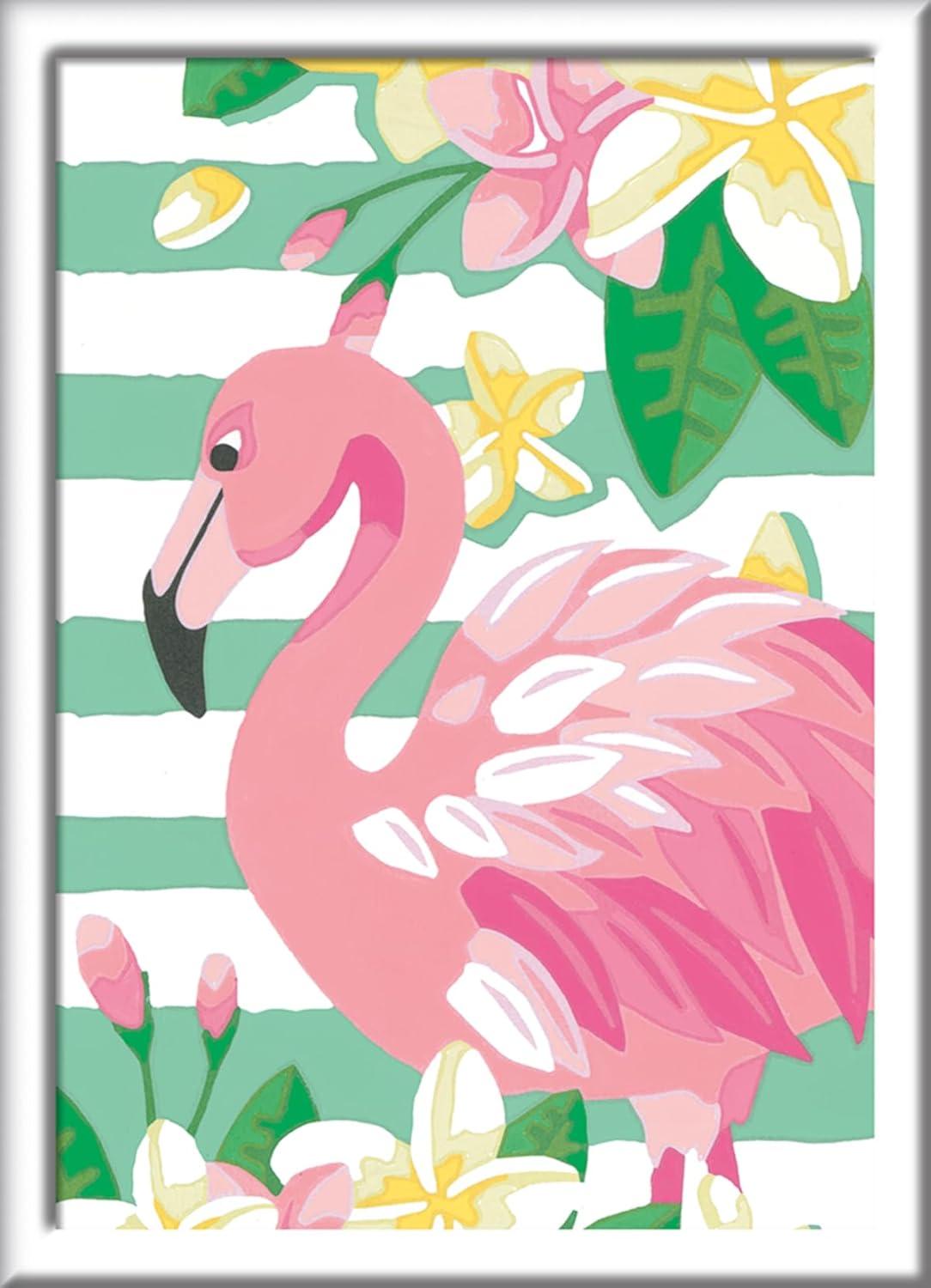 imageRavensburger CreArt Think Pink Paint by Numbers Kit for Kids ampamp Adults AllInclusive DIY Painting Kit with Premium Canvas Detailed Flamingo Artwork Ideal for Beginners ampamp Art Enthusiasts