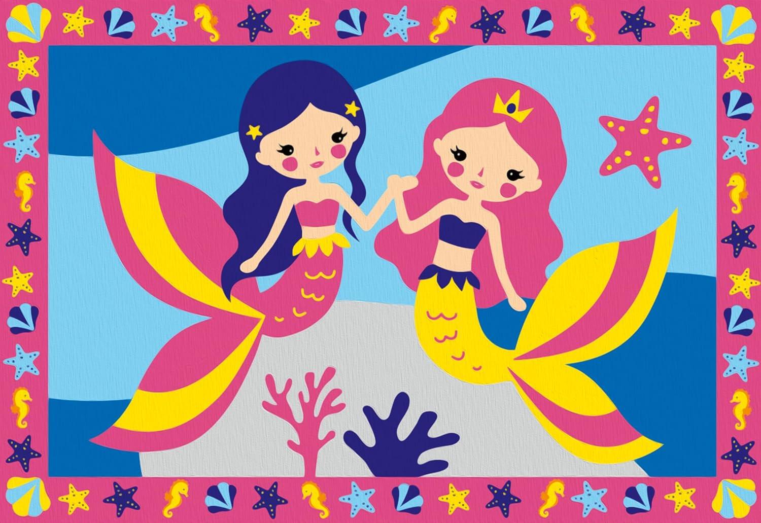 imageRavensburger Creart Enchanting Mermaids Paint by Numbers Kit for Children