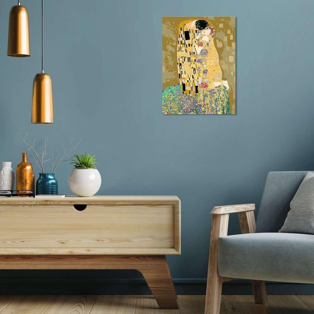 imageRavensburger Klimt The Kiss Paint by Numbers Kit for Adults 23648 Painting Arts and Crafts for Ages 14 and Up