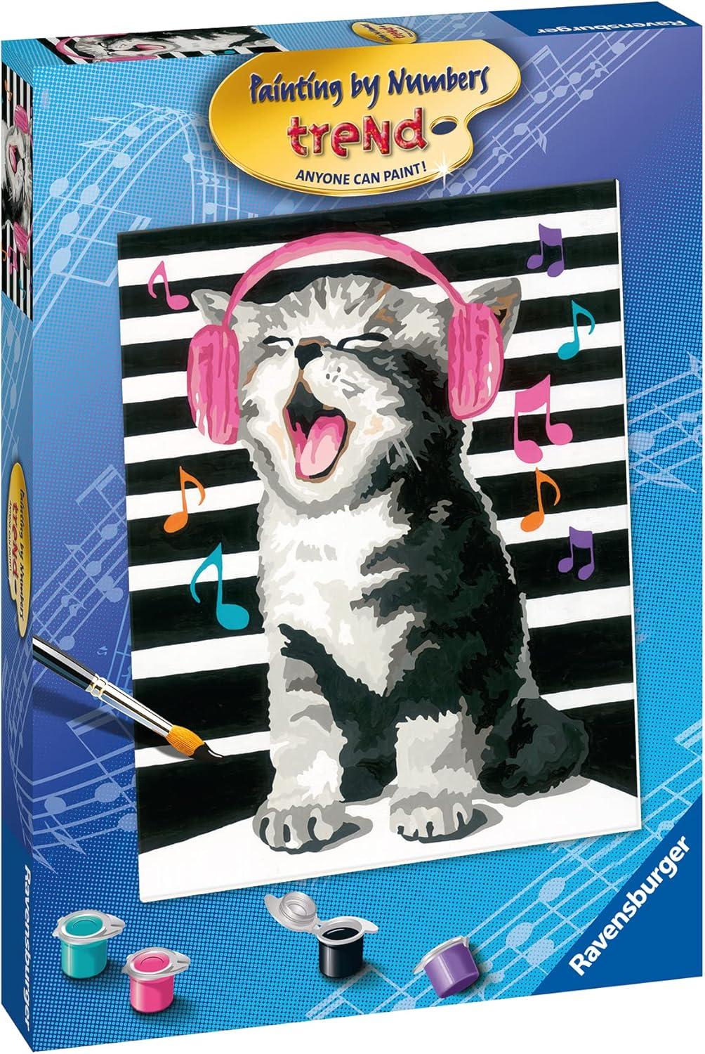 imageRavensburger Singing Kitten Paint by Numbers Kit for Children Painting Arts and Crafts for Kids Age 12 Years Up