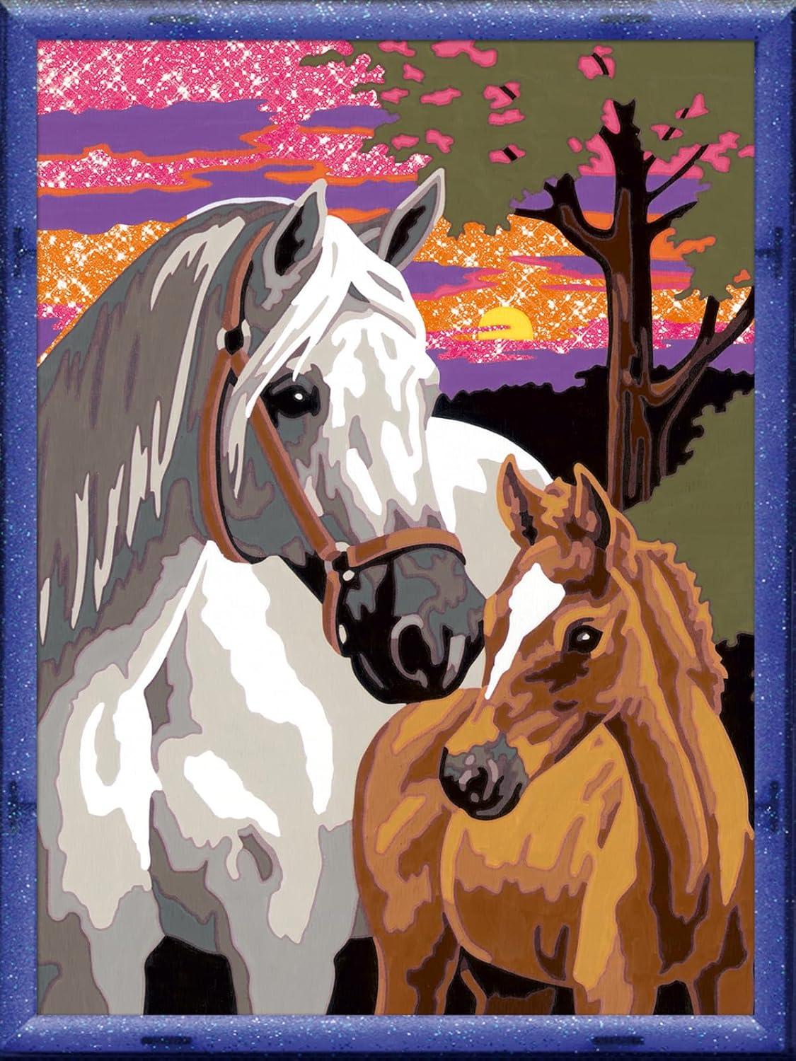 imageRavensburger Sunset Horses Paint by Numbers Kit for Kids 20052 Painting Arts and Crafts for Ages 9 and Up