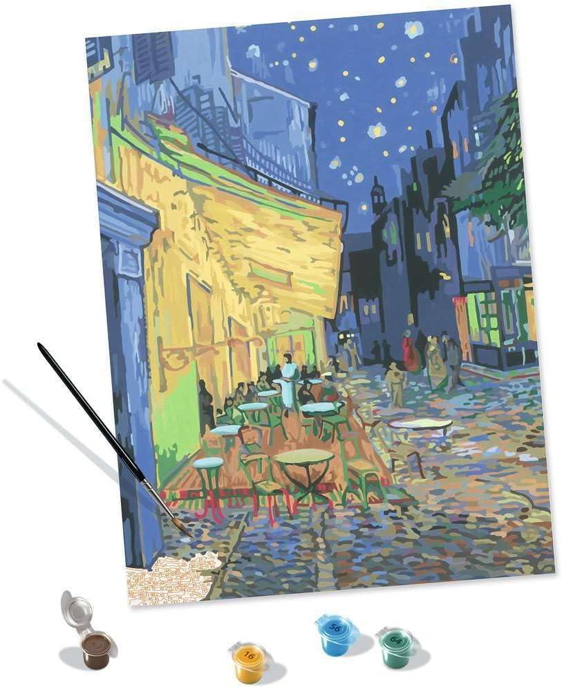 imageRavensburger Van Gogh Caf Terrace at Night Paint by Numbers Kit for Adults 23519 Painting Arts and Crafts for Ages 14 and UpMulticolored