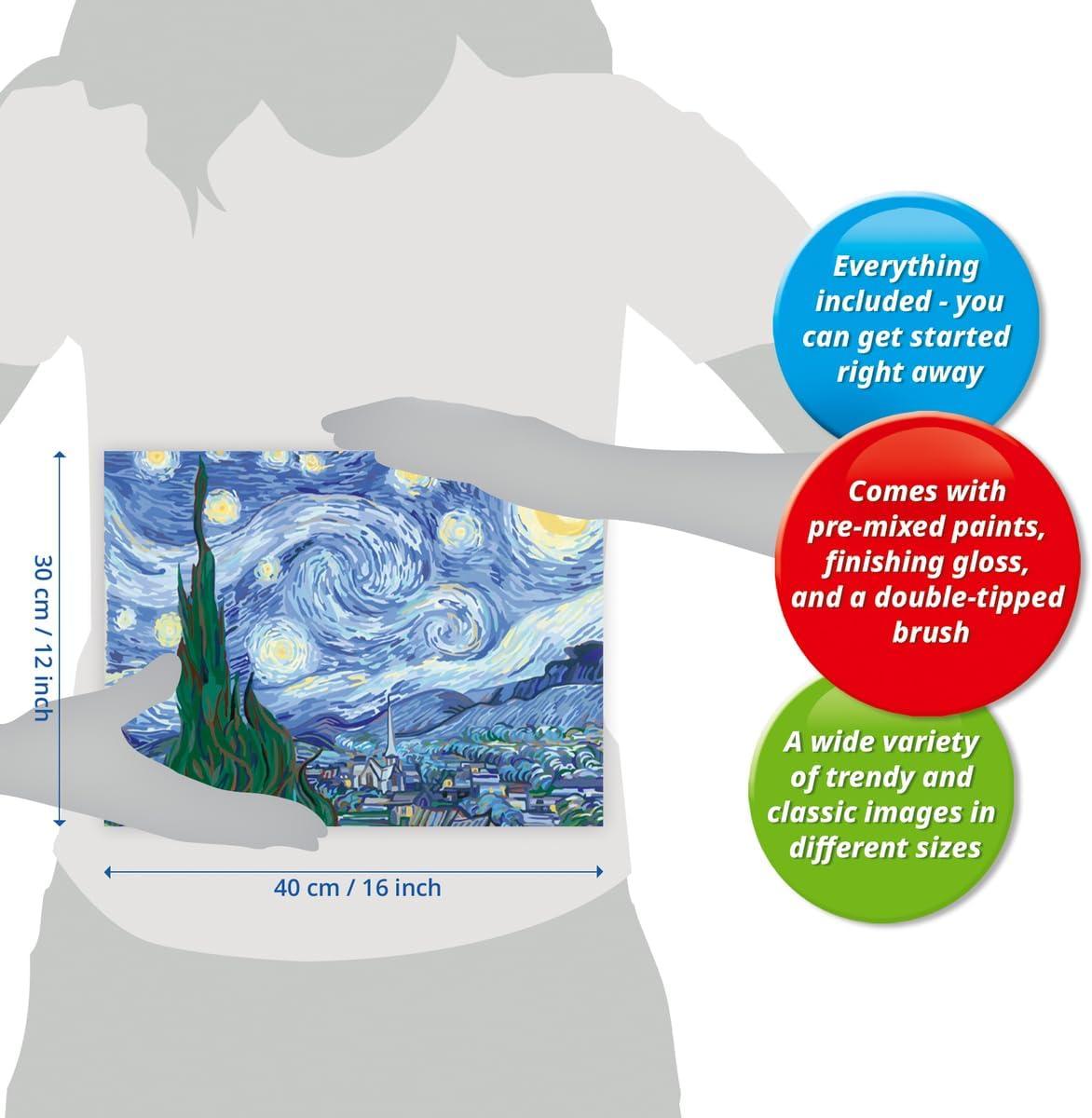 imageRavensburger Van Gogh The Starry Night Paint by Numbers Kit for Adults 23518 Painting Arts and Crafts for Ages 14 and UpMulticolored