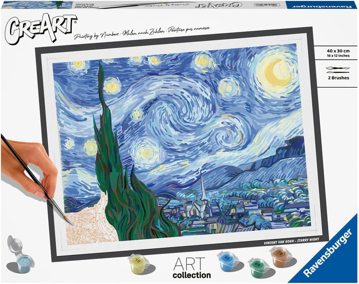 imageRavensburger Van Gogh The Starry Night Paint by Numbers Kit for Adults 23518 Painting Arts and Crafts for Ages 14 and UpMulticolored
