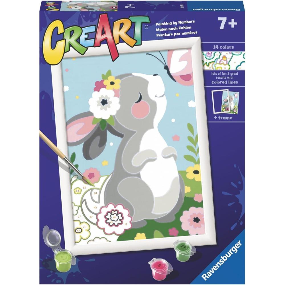 imageRavensburger Beautiful Bunny Paint by Numbers Kit for Kids 20179 Painting Arts and Crafts for Ages 7 and Up