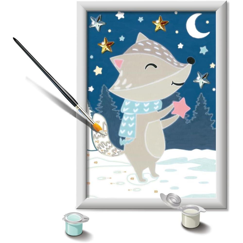 imageRavensburger CreArt Cute Badger Paint by Numbers Kit for Kids Painting Arts and Crafts for Ages 7 and Up