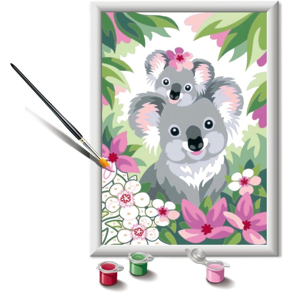 imageRavensburger CreArt Koala Cuties Paint by Numbers Kit for Kids Easy Art Craft Home Dcor Option Suitable for Ages 9 and AboveKoalas