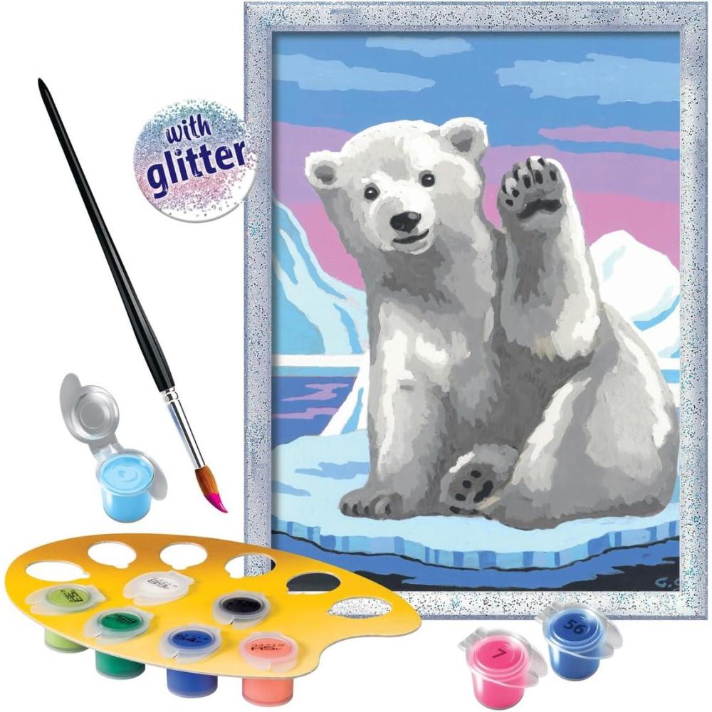 imageRavensburger CreArt Koala Cuties Paint by Numbers Kit for Kids Easy Art Craft Home Dcor Option Suitable for Ages 9 and AbovePolar Bear