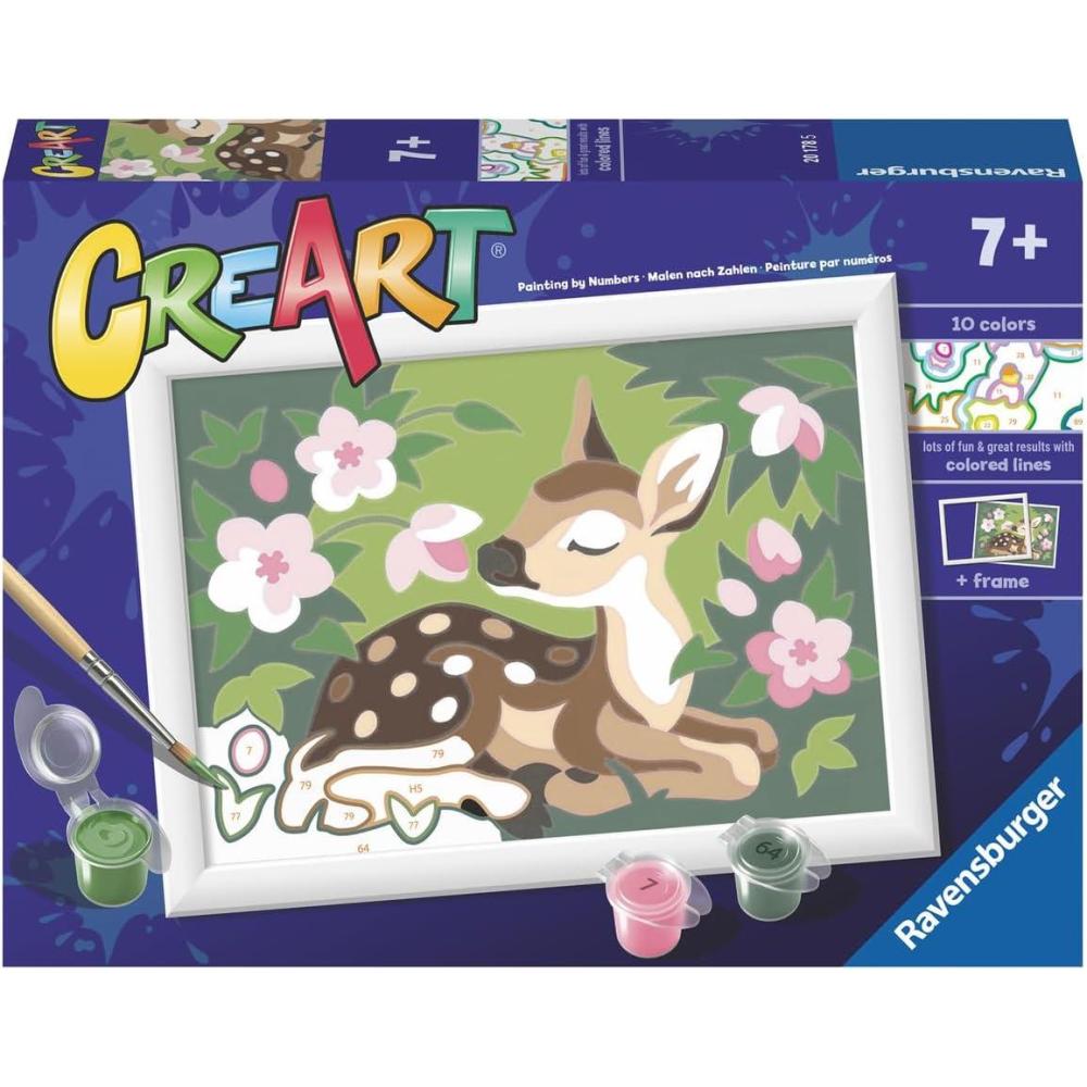 imageRavensburger Floral Fawn Paint by Numbers Kit for Kids 20178 Painting Arts and Crafts for Ages 7 and Up