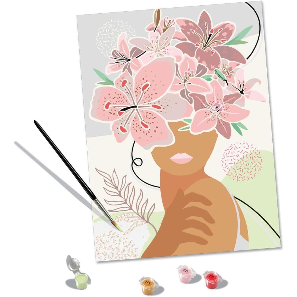 imageRavensburger Flowers on My Mind Paint by Numbers Kit for Adults 20275 Painting Arts and Crafts for Ages 12 and Up