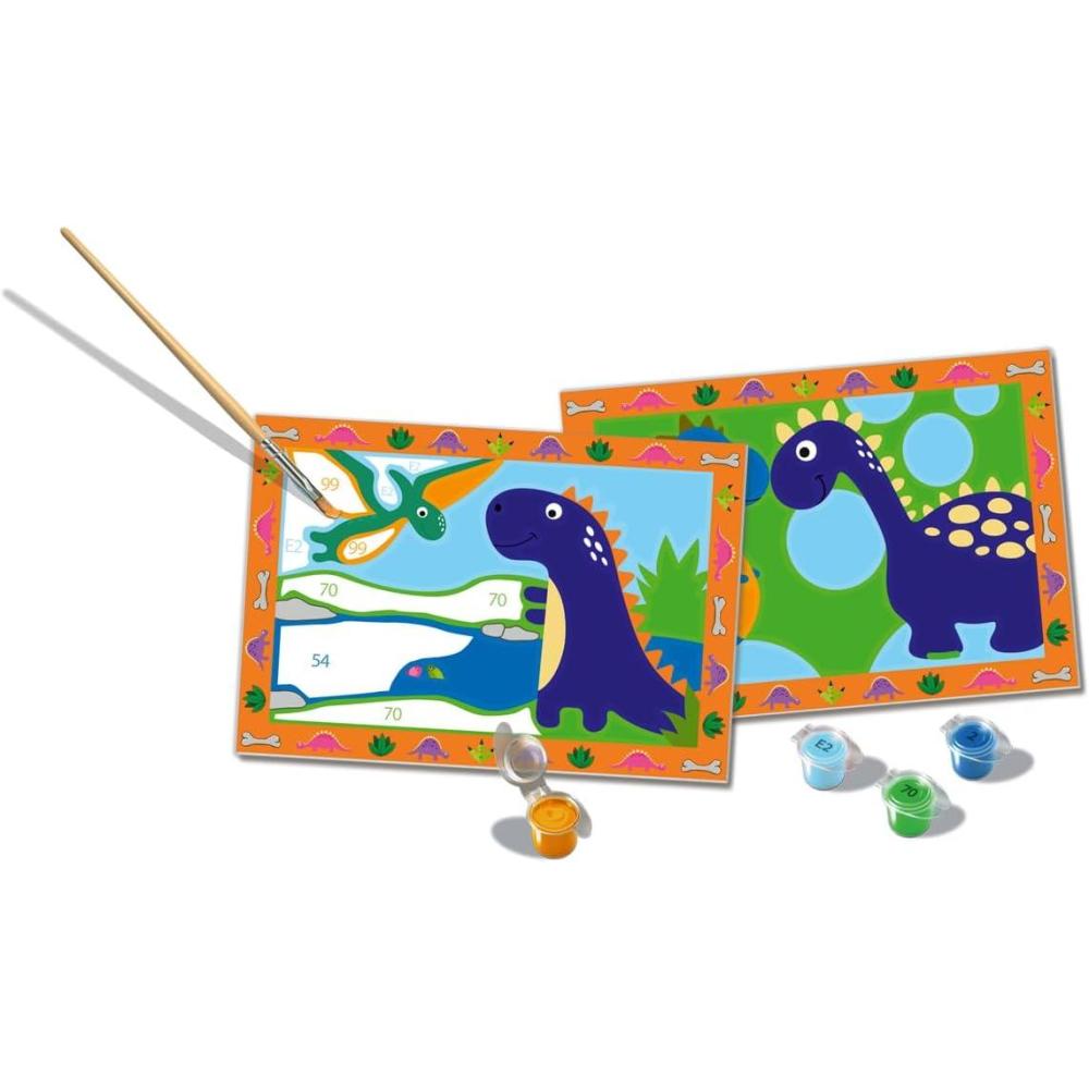 imageRavensburger Land of The Dinosaurs Paint by Numbers Kit for Kids  23554  Painting Arts and Crafts for Ages 5 and Up