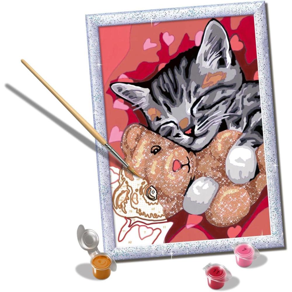 imageRavensburger Peaceful Kitten Paint by Numbers Kit for Kids 20266 Painting Arts and Crafts for Ages 9 and Up