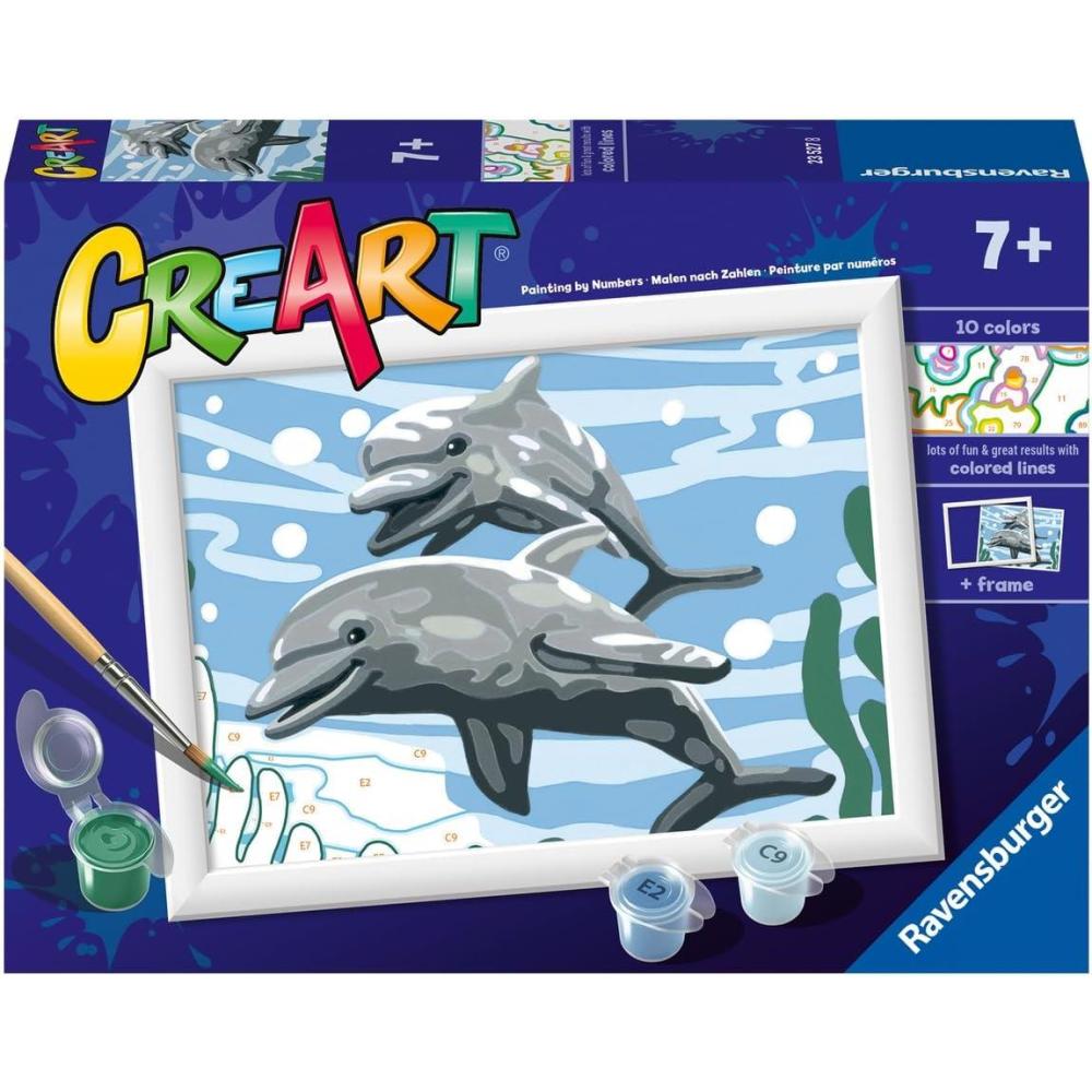 imageRavensburger Pod of Dolphins Paint by Numbers Kit for Kids 23527 Painting Arts and Crafts for Ages 7 and Up