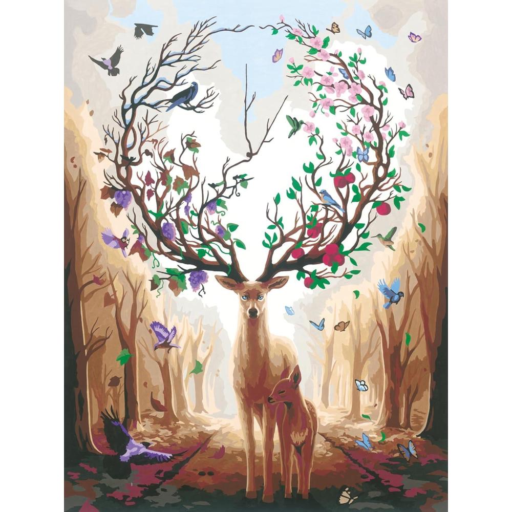 imageRavensburger Relax CreArt Magnificent Encounter Canvas Paint by Numbers Kit Perfect DIY Art Gift for Adults Stress Relief and Creative Hobby