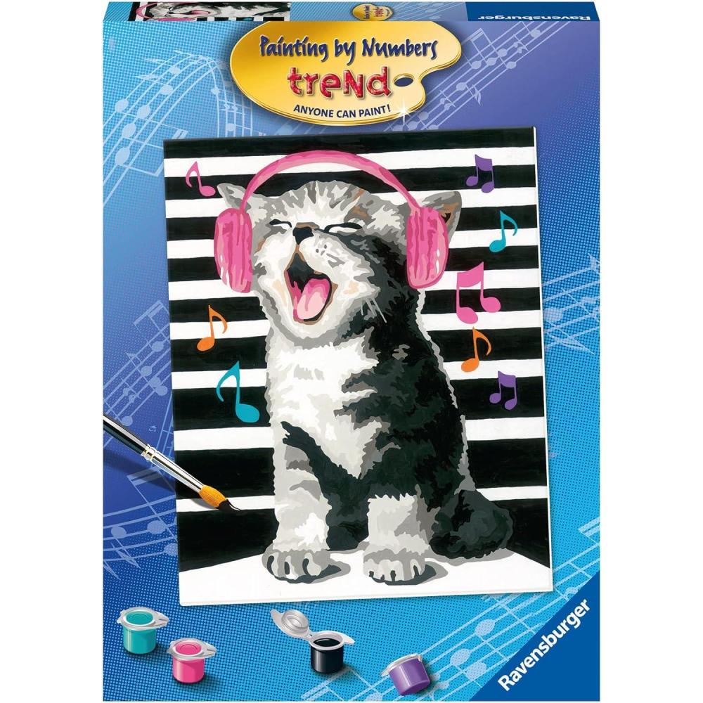 imageRavensburger Singing Kitten Paint by Numbers Kit for Children Painting Arts and Crafts for Kids Age 12 Years Up