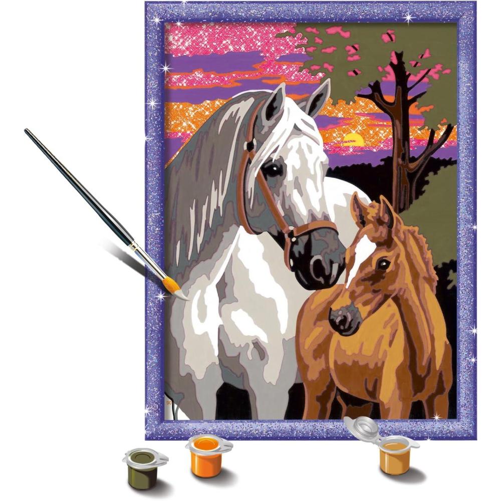 imageRavensburger Sunset Horses Paint by Numbers Kit for Kids 20052 Painting Arts and Crafts for Ages 9 and Up