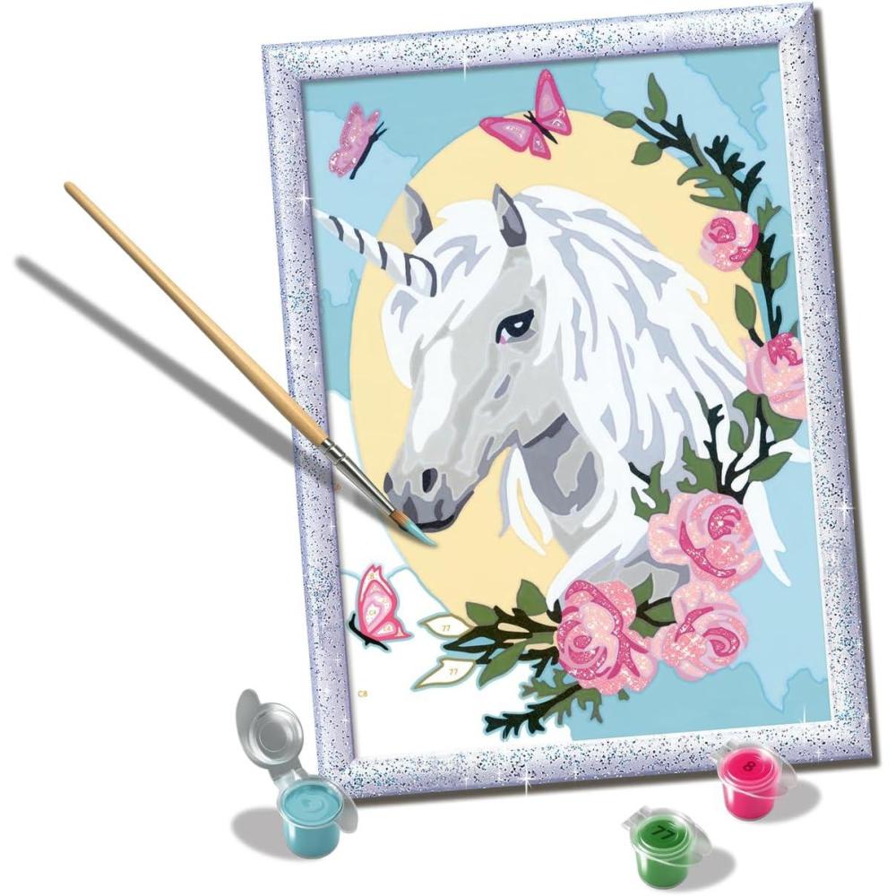 imageRavensburger Unicorn Portrait Paint by Numbers Kit for Kids 20268 Painting Arts and Crafts for Ages 9 and Up