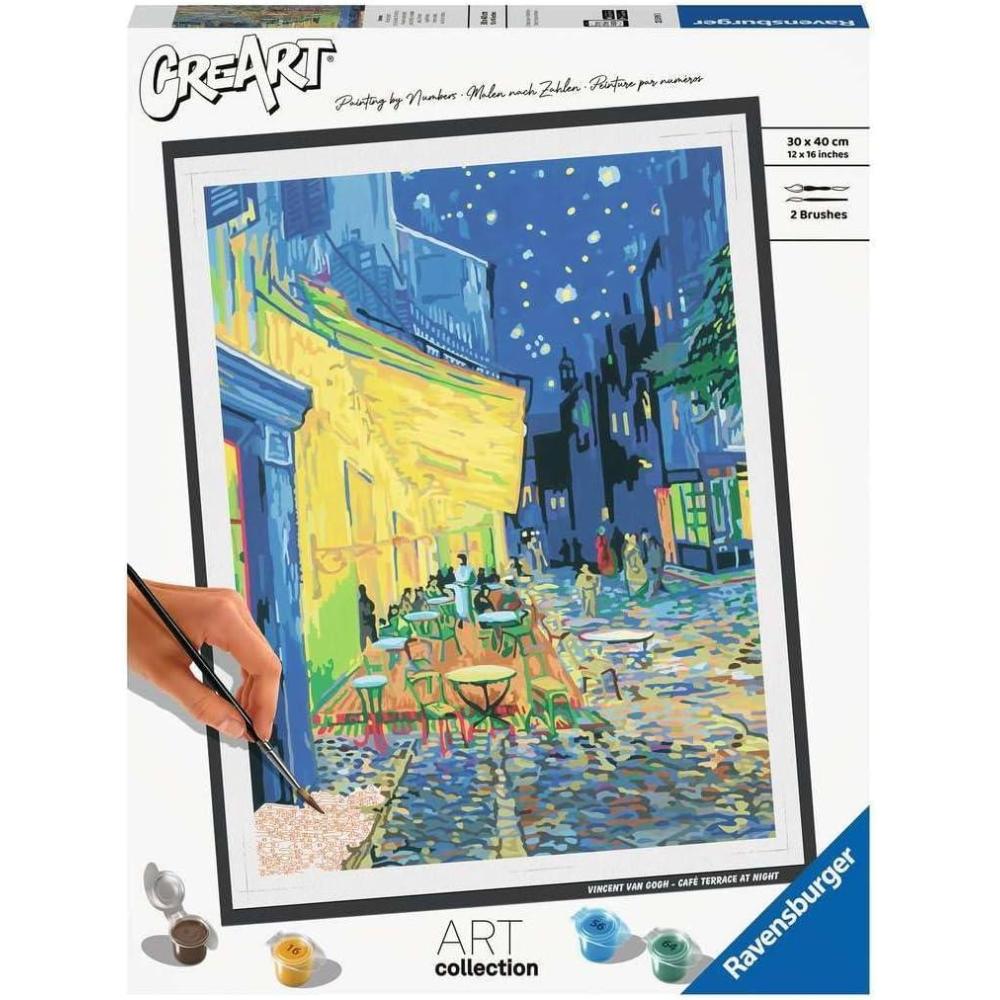imageRavensburger Van Gogh Caf Terrace at Night Paint by Numbers Kit for Adults 23519 Painting Arts and Crafts for Ages 14 and UpMulticolored