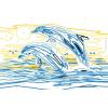 Ravensburger CreArt Delightful Dolphins Paint by Numbers Kit for Kids – Painting Arts and Crafts for Ages 7 and Up