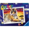 Ravensburger CreArt Majestic Tiger Paint by Numbers Kit for Kids – Painting Arts and Crafts for Ages 11 and Up