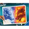 Ravensburger Fire & Ice Paint by Numbers Kit for Adults – 23549 – Painting Arts and Crafts for Ages 14 and Up