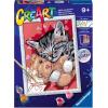 Ravensburger Peaceful Kitten Paint by Numbers Kit for Kids – 20266 – Painting Arts and Crafts for Ages 9 and Up