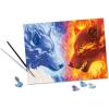 Ravensburger Fire & Ice Paint by Numbers Kit for Adults – 23549 – Painting Arts and Crafts for Ages 14 and Up