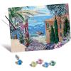 Ravensburger Relax CreArt Mediterranean Landscape Canvas Paint by Numbers Kit | Perfect DIY Art Gift for Adults, Stress Relief, and Creative Hobby