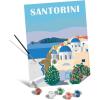 Ravensburger Relax CreArt Santorini Canvas Paint by Numbers Kit | Perfect DIY Art Gift for Adults, Stress Relief, and Creative Hobby