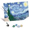 Ravensburger Relax CreArt Van Gogh: Starry Night Canvas Paint by Numbers Kit | Perfect DIY Art Gift for Adults, Stress Relief, and Creative Hobby