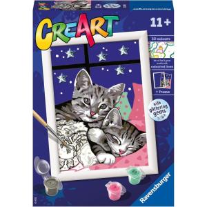 Ravensburger Sleepy Kitties Paint by Numbers Kit for Kids – 20213 – Painting Arts and Crafts for Ages 11 and Up