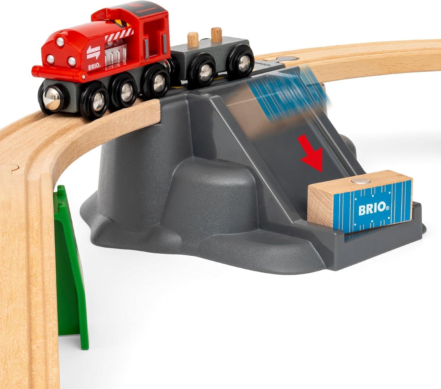 imageBRIO World 36023 Cargo Delivery Set 29Piece Wooden Train Set Toy for Kids Age 3 Years Up