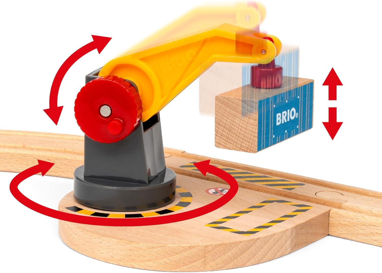 imageBRIO World 36023 Cargo Delivery Set 29Piece Wooden Train Set Toy for Kids Age 3 Years Up