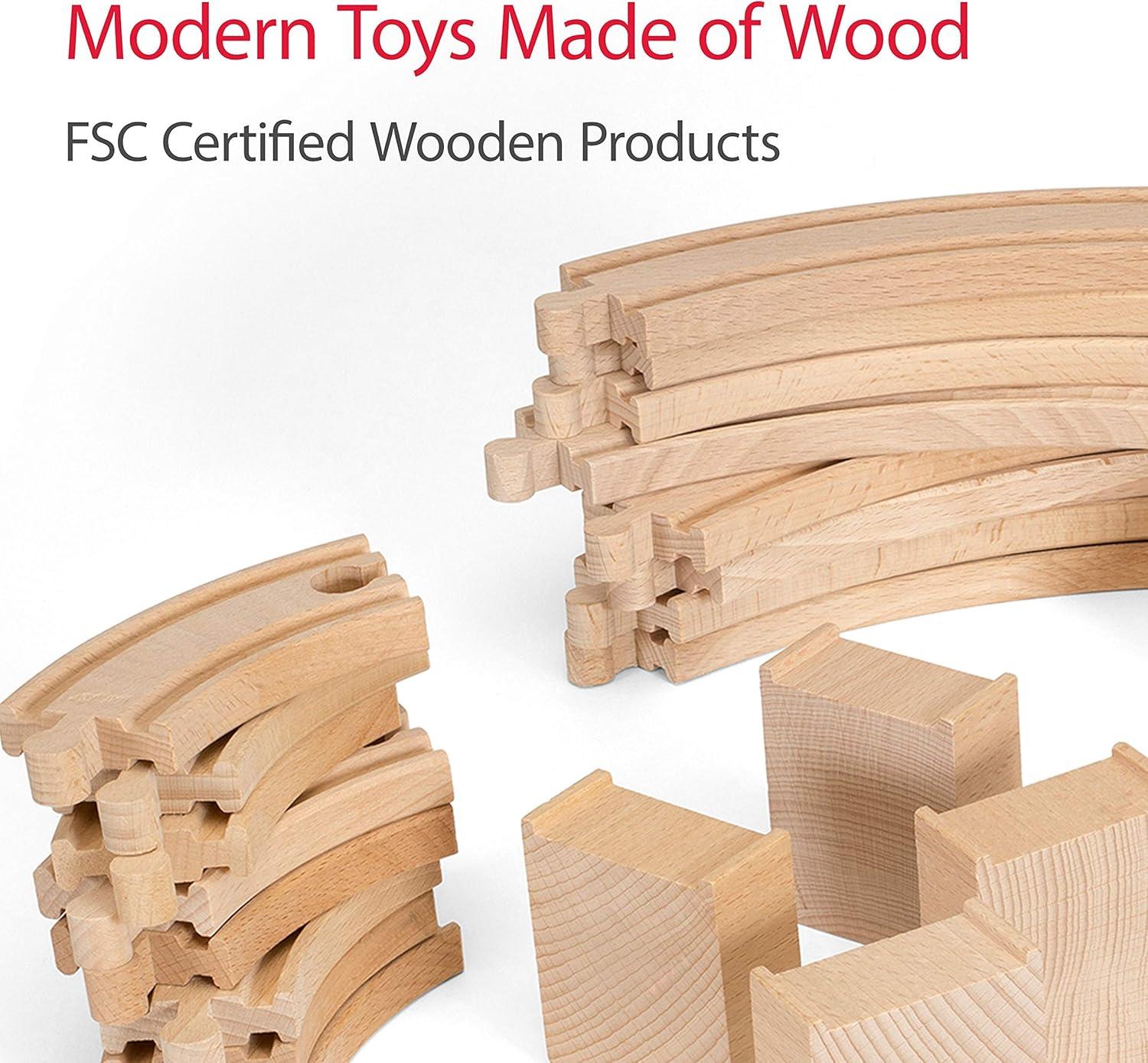 imageBRIO World Special Track Pack 50Piece Set FSCCertified Wooden Train Track Pieces Expand Creativity Compatible with All BRIO Railway Sets Kids Ages 3 ampamp UpPack