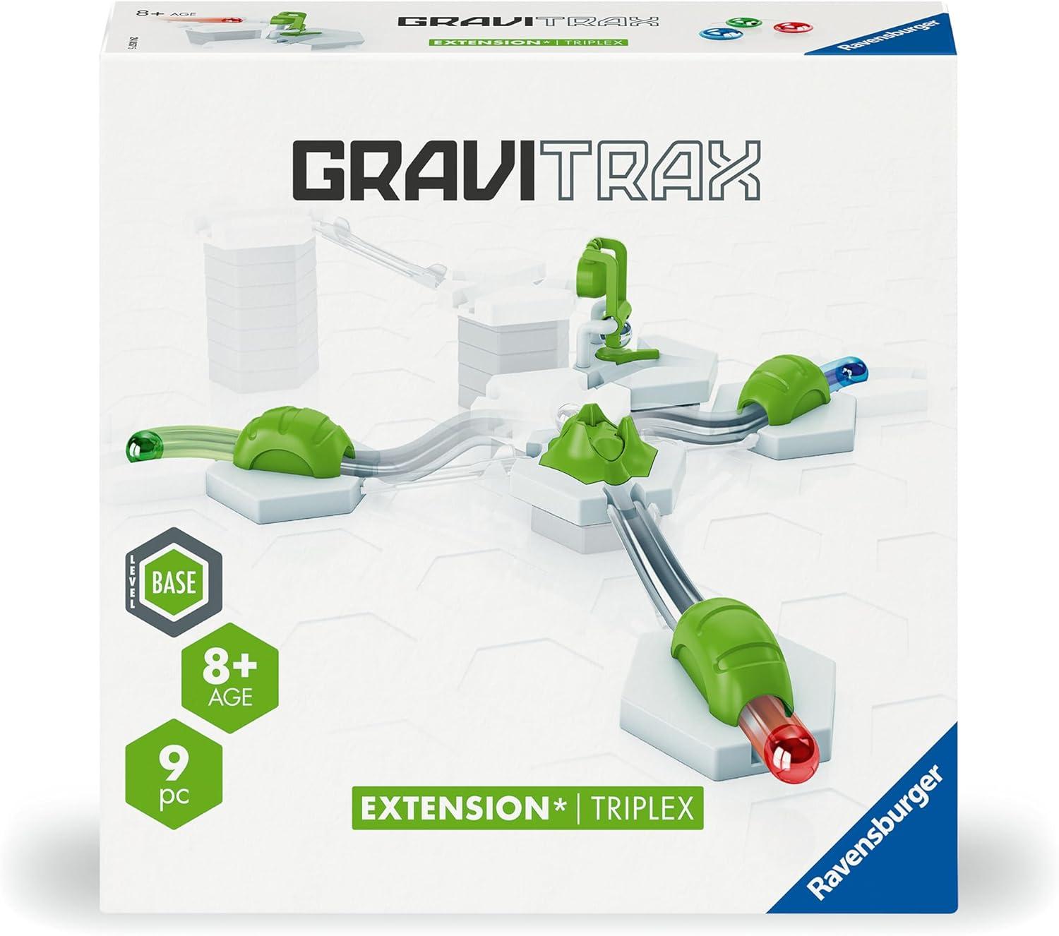 imageRavensburger GraviTrax Extension Triplex 24857 Ideal Accessory for The GraviTrax Marble Run System Can be Combined with All StarterSets Extensions and Elements Construction Toy from 8 Years