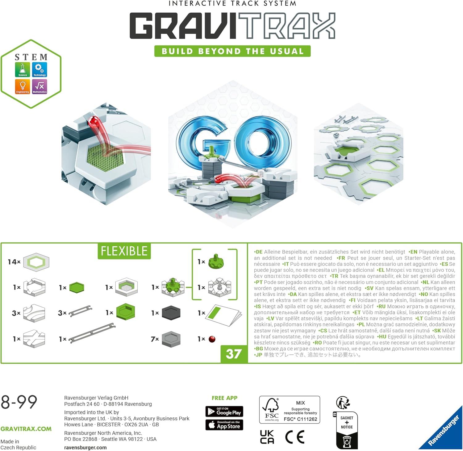 imageRavensburger GraviTrax GO Flexible Marble Run STEM and Construction Toys for Kids Age 8 Years Up Kids Gifts