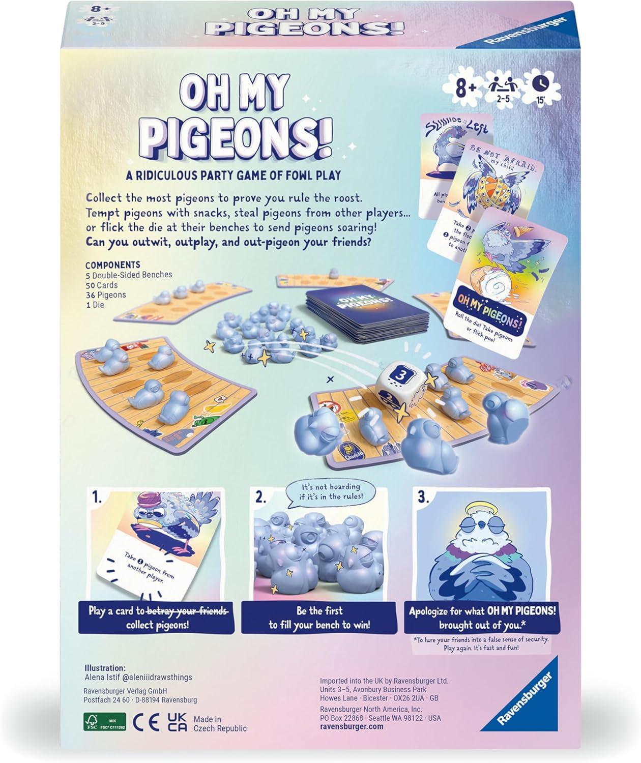 imageRavensburger Oh My Pigeons Funny Family Party Game for Ages 8 and Up Amazon Exclusive