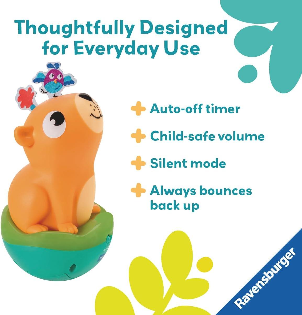 imageRavensburger Play Push ampamp Listen Roly Poly Capybara Sensory Toy with Lights ampamp Sounds Encourages Movement ampamp Exploration 6 Months and Up