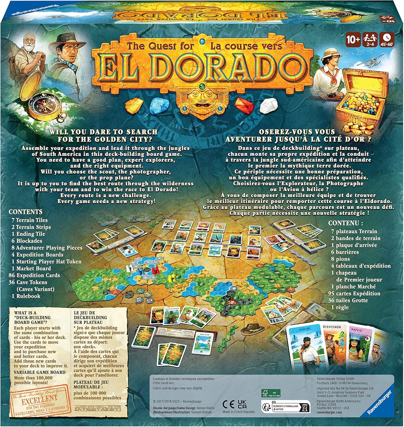 imageRavensburger The Quest for El Dorado Exciting Strategy Board Game Suitable for Kids ampamp Adults Designed for 24 Players Inclusive of Mini Expansion
