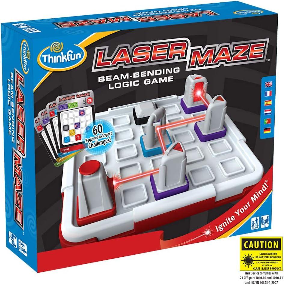 imageThink Fun Laser Maze Class 1 Brain Game and STEM Toy for Boys and Girls Age 8 and Up Award Winning and Mind Challenging Game for Kids 44001014Laser Maze