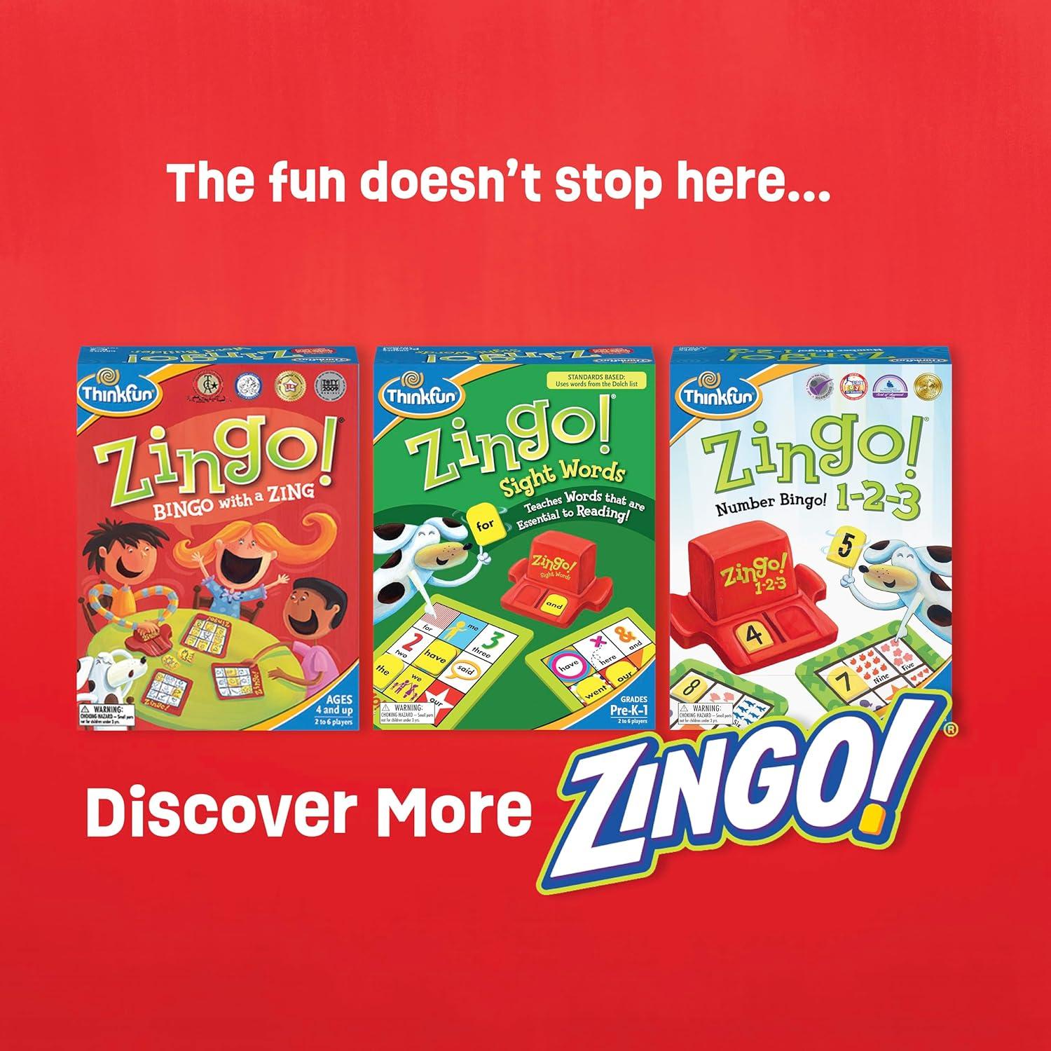 imageThinkFun 7706T Zingo Word Builder Early Reading Game Award Winning Game for PreReaders and Early ReadersThinkFun Zingo Word Builder Classic Early Reading Game Enhances Vocabulary Spelling Skills AwardWinning Educational Toy for Kids and Adults