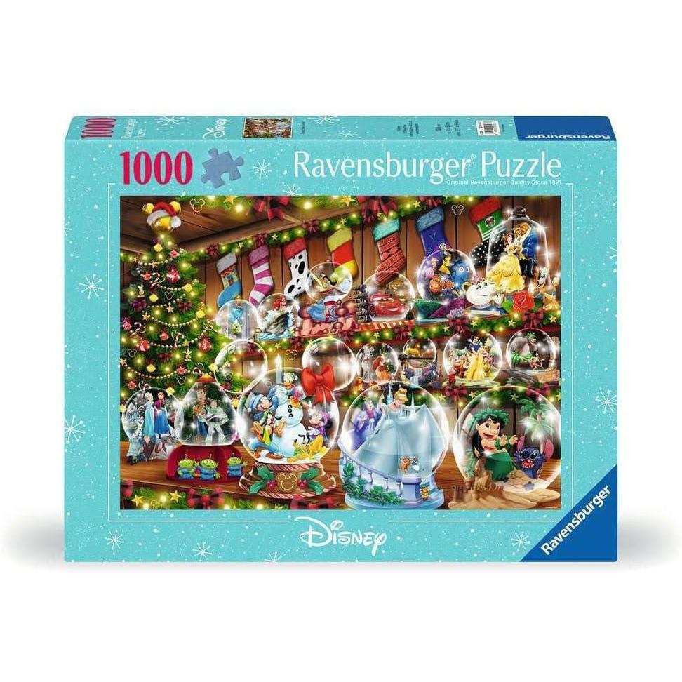 imageRavensburger Disney Christmas 1000 Piece Jigsaw Puzzle Dazzling Snow Globes with Cinderella Snow White Mickey Mouse and More Premium Quality Ages 12New Packaging
