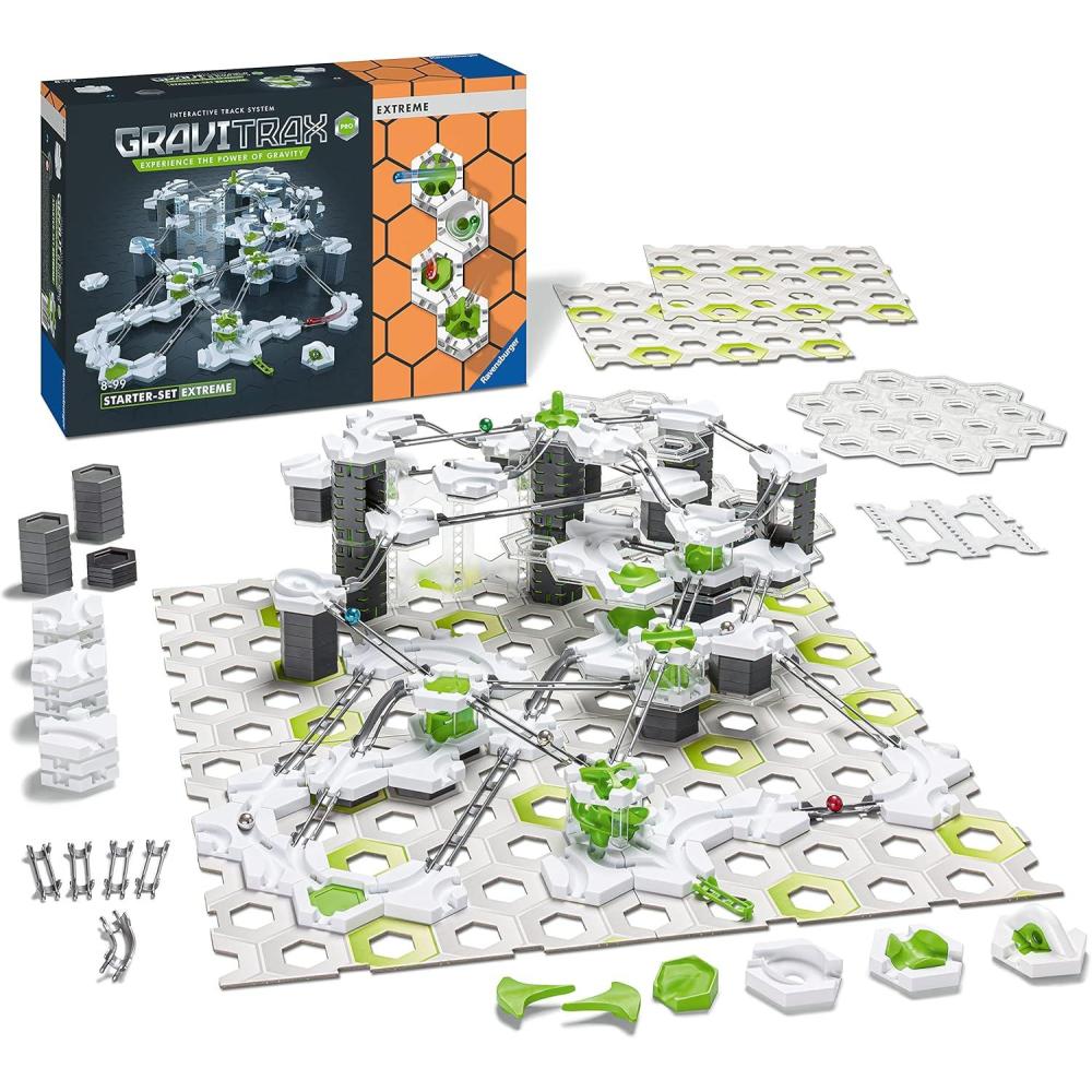 imageRavensburger GraviTrax PRO Extreme Starter Set 22432 STEM Construction Toy Creative Marble Runs 194 Pieces for Kids Ages 8 and UpOriginal Packaging