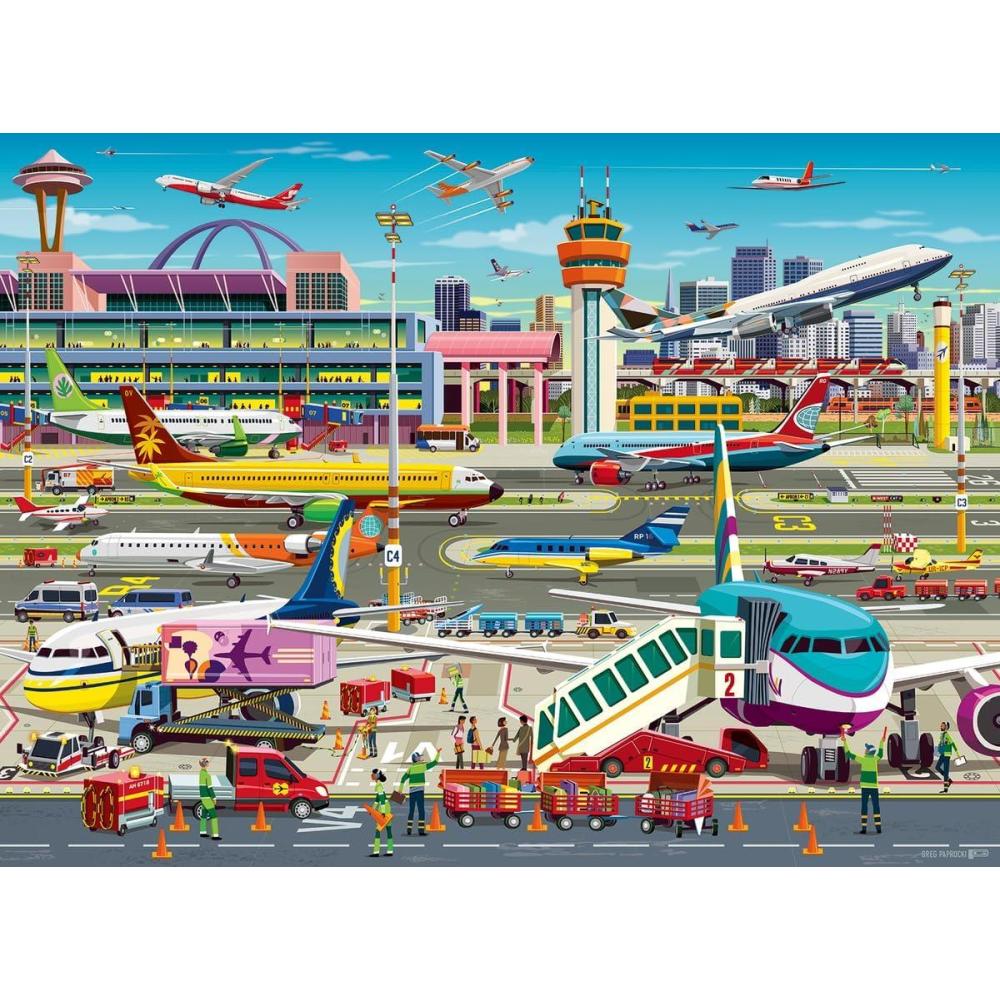 imageRavensburger Airport Central 150 Piece XXL Jigsaw Puzzle for Kids Explore an Engaging Aviation Scene Promotes Concentration and Creativity FSCCertified